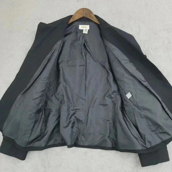 Talbots Womens Wool Blazer Jacket Black Size 16 5CT - Picture 7 of 8